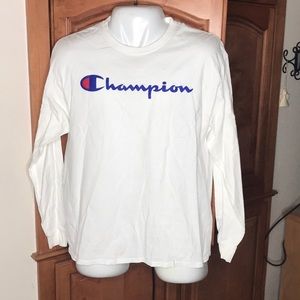 Champion White Long Sleeve Shirt